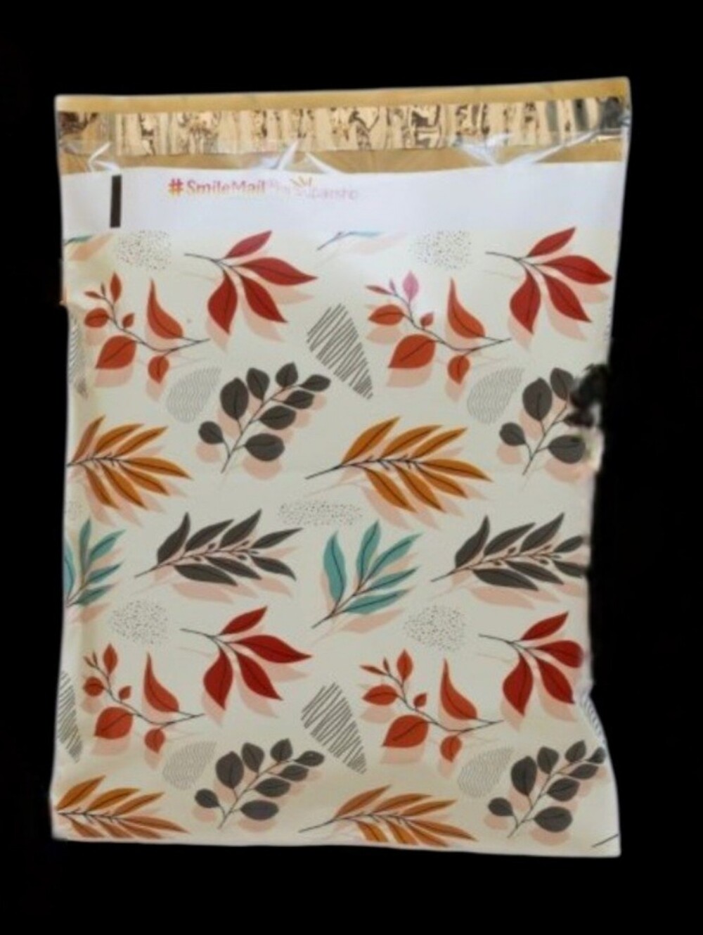20ct. 12x15.5 Fall Leaf Polymailers, Random Thank You Cards And Stickers - Picture 4 of 4